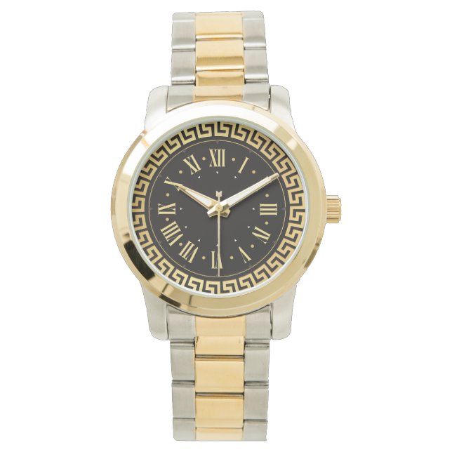 Uniseks  Monogram Luxe Stijlvol  Horloge (Voorkant)