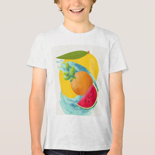 Uniseks witte T-shirt voor kinderen (Voorkant)