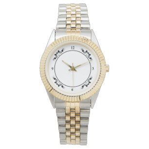 Unisex 2-toon decoratieve bloedplaatjes horloge