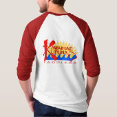 Unisex 3/4 Sleeve Red T-Shirt (Achterkant)