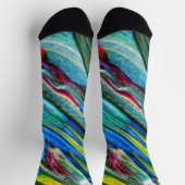 Unisex Abstract Crew Sock Sokken (Top)