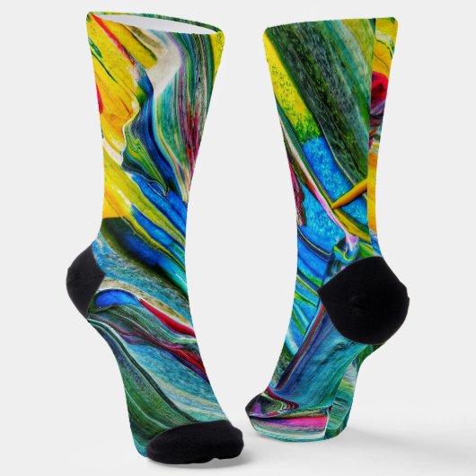 Unisex Abstract Crew Sock Sokken (Gebogen)