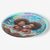 Unisex African Twin Baby Papieren Bordje (Gekanteld)