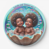 Unisex African Twin Baby Papieren Bordje (Voorkant)