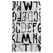 Unisex Alphabet Typography Gift Bag Klein Cadeauzakje (Achterkant)