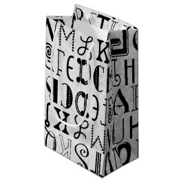 Unisex Alphabet Typography Gift Bag Klein Cadeauzakje