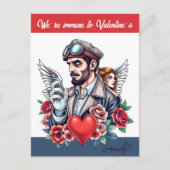 Unisex Anti-Valentijn Tattoo art aangepaste tekst Briefkaart (Voorkant)