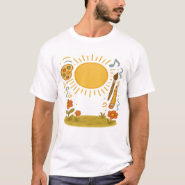 Unisex Artistiek T-shirt – Sunny Vibes & Creative