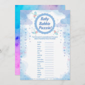 unisex baby babble game kaart (Voorkant / Achterkant)