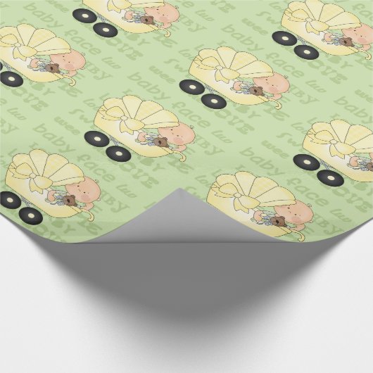 Unisex Baby shower inpakpapier (Hoek)