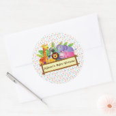 Unisex Baby shower strooien oerwoud safari gunst Ronde Sticker (Envelop)