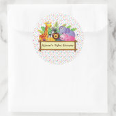 Unisex Baby shower strooien oerwoud safari gunst Ronde Sticker (Tas)
