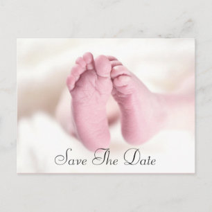 Unisex-Baby-voet Aankondigingskaart