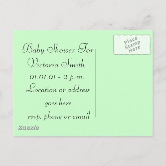 Unisex-Baby-voet Aankondigingskaart (Achterkant)