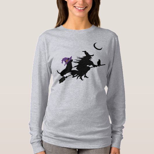 Unisex Basset Halloween Silhouette Shirt (Voorkant)