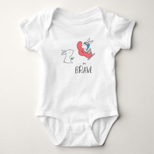 Unisex "Be Brave" Baby-pak: 0-24 m Romper (Voorkant)