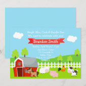 Unisex Birthday Party Kaart (Voorkant / Achterkant)