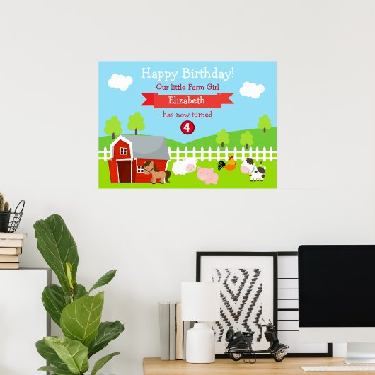 Unisex Birthday Poster (Thuiskantoor)