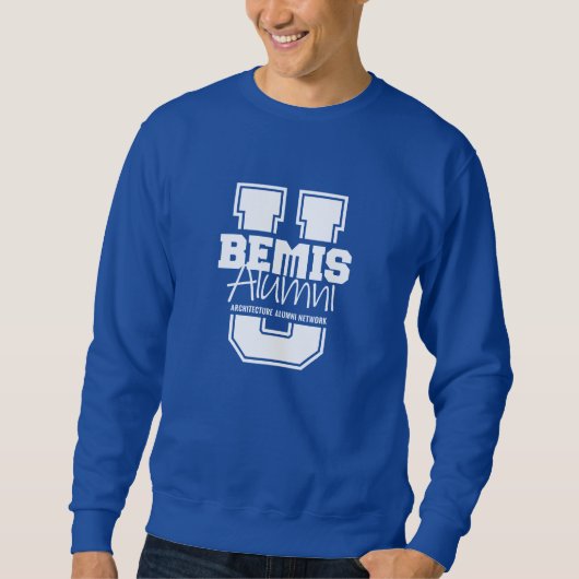 Unisex Blue "Bemis U." Sweatshirt - Donkere kleure (Voorkant)