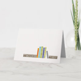 Unisex- boek-Themed dankt u kaardt (Spatie binnen) Bedankkaart