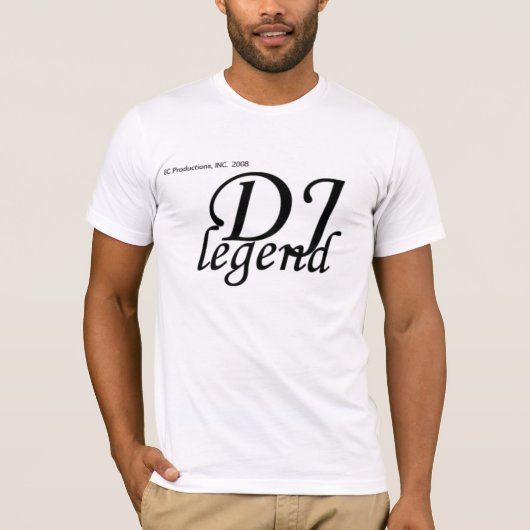 Unisex Bold DJ Legend T-Shirt (Voorkant)