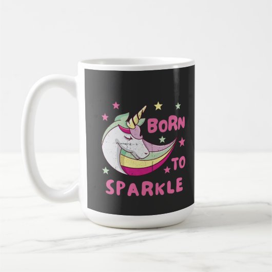 Unisex Born to Sparkle Koffiemok (Links)