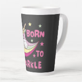 Unisex Born to Sparkle Latte Mok (Rechterhoek)