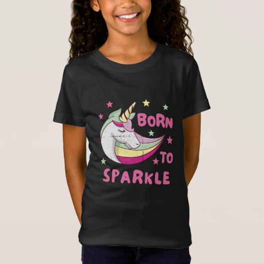Unisex Born to Sparkle T-shirt (Voorkant)