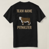 Unisex Bull Custom BBQ Team Pitmaster T-shirt (Design achterkant)