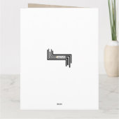 Unisex Chalk Typography Happy Birthday Tattoo Kaar Kaart (Achterkant)