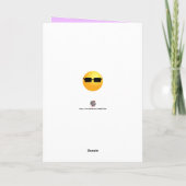 Unisex Cool Kind met Sun Emojis Balloons Birthday Kaart (Achterkant)
