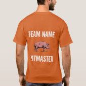 Unisex Custom BBQ Team Pitmaster t shirt (Achterkant)