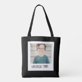 Unisex Custom Vintage Photo And Year tote bag (Achterkant)