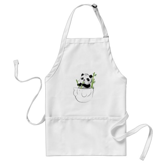 Unisex Cute Panda Apron Standaard Schort (Voorkant)