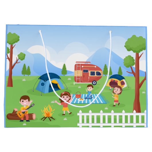 unisex , de kinder camping party unisex , voegt ee groot cadeauzakje (Achterkant)