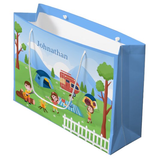 unisex , de kinder camping party unisex , voegt ee groot cadeauzakje (Voorkant Gekanteld)