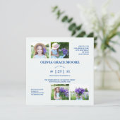 Unisex Denim Meerkleurige Sterren Kinderen Verjaar Kaart (Staand voorkant)