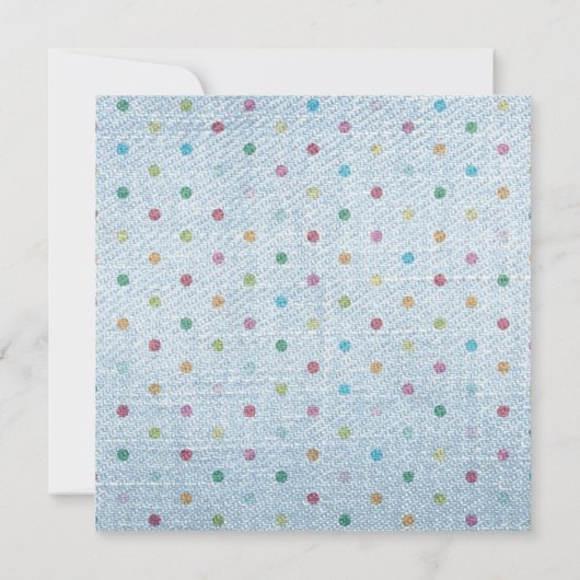 Unisex Denim Polka Dots 3 foto's Verjaardag van ki Kaart (Achterkant)