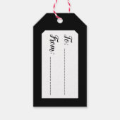 Unisex elke keer zwarte en witte cadeaulabel (Voorkant)