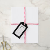 Unisex elke keer zwarte en witte cadeaulabel (Met Touw)