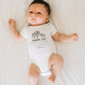 Unisex First Moederdag Elephant Baby Bodysuit