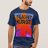 Unisex Flight Nurse Red Blue paarse Star of Life T-shirt (Voorkant)