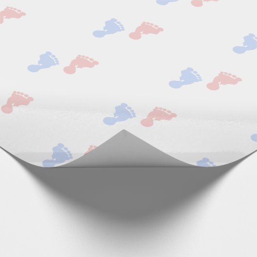 Unisex Footprint Wrapping Paper Cadeaupapier (Hoek)