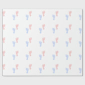 Unisex Footprint Wrapping Paper Cadeaupapier (Vlak)