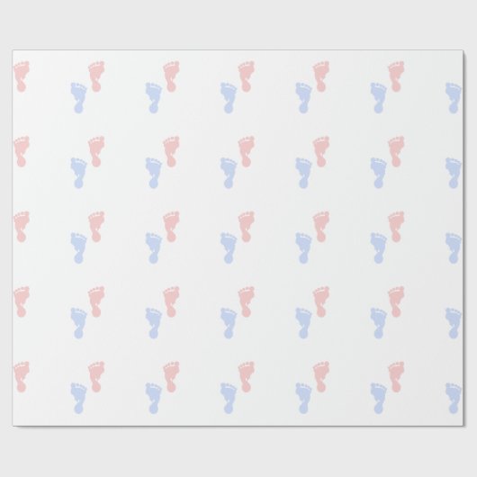 Unisex Footprint Wrapping Paper Cadeaupapier (Vlak)