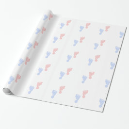 Unisex Footprint Wrapping Paper Cadeaupapier