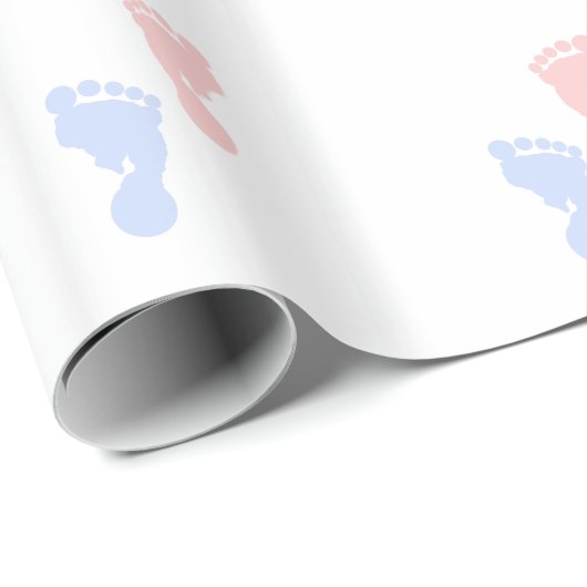 Unisex Footprint Wrapping Paper Cadeaupapier (Rol Hoek)