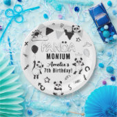 Unisex Fun Panda-Monium Kids Verjaardagsfeestje Papieren Bordje (Feest)