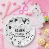 Unisex Fun Panda-Monium Kids Verjaardagsfeestje Papieren Bordje (Feest)