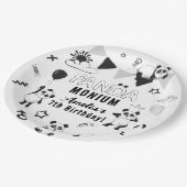 Unisex Fun Panda-Monium Kids Verjaardagsfeestje Papieren Bordje (Gekanteld)